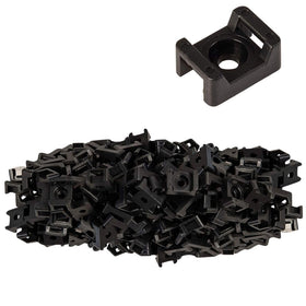 GTSE 100-pack black screw mounts for durable cable management.
