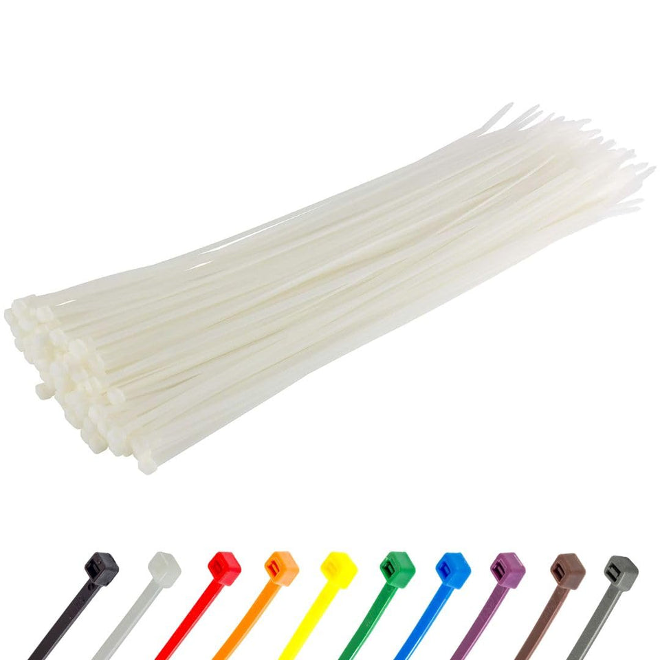 GTSE 11-inch white-clear zip tie for cable management.