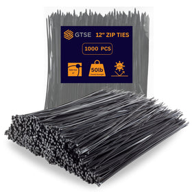 GTSE front pack showing 1000 black zip ties and bulk value
