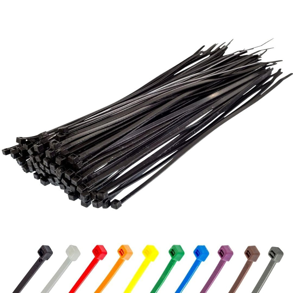 GTSE 12-inch black zip ties pack for quick cable organization