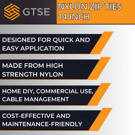 GTSE zip ties packaging and labeling for quick purchase