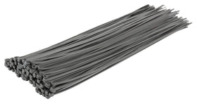 GTSE 14-inch silver zip ties in a 100-pack for versatile cable management