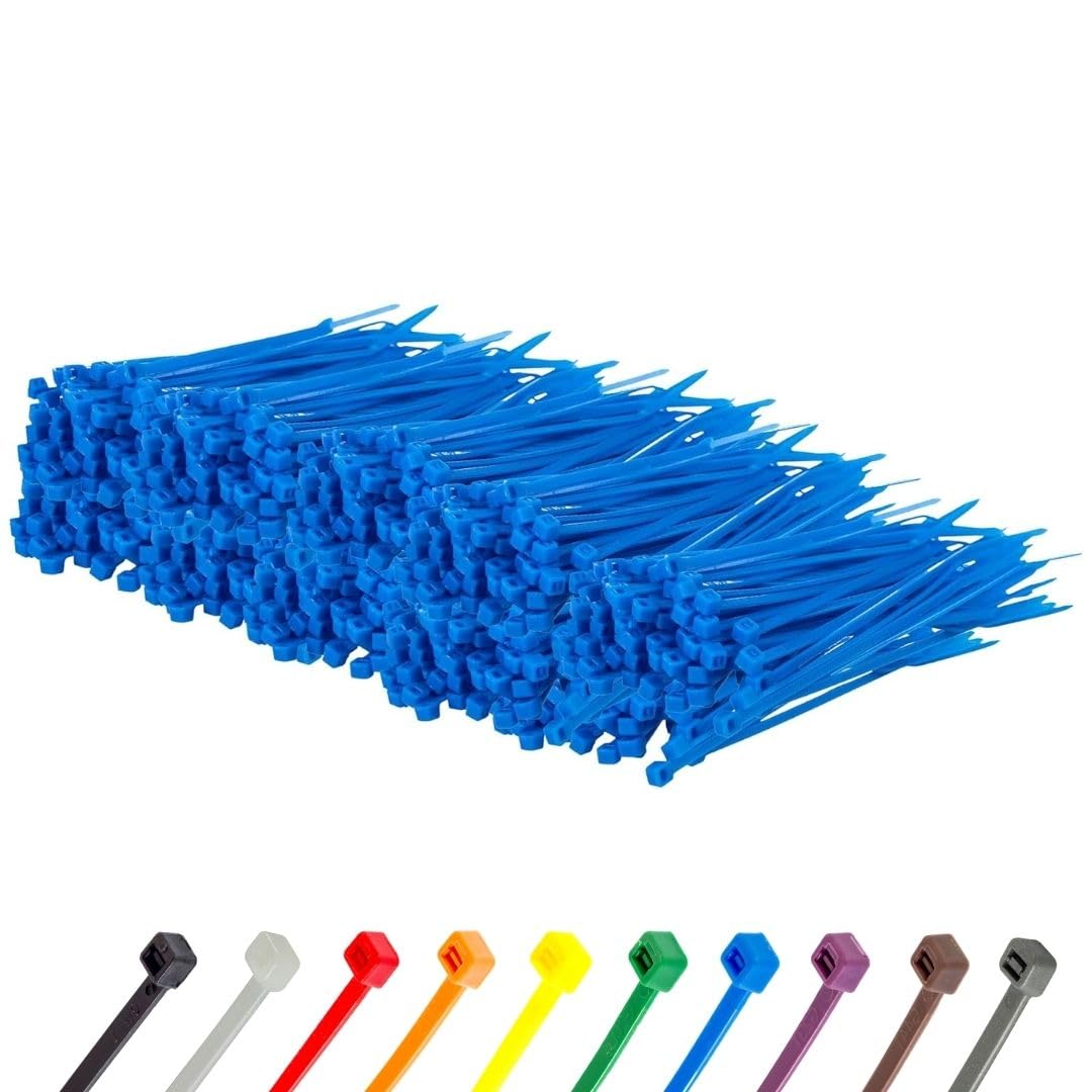GTSE 4-inch blue zip ties package for bulk projects and fast replenishment.