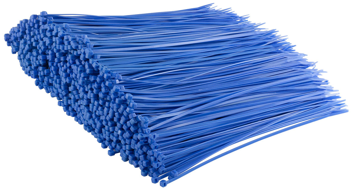 GTSE 8 inch blue zip ties bulk pack showing quantity and color, helpful for stock