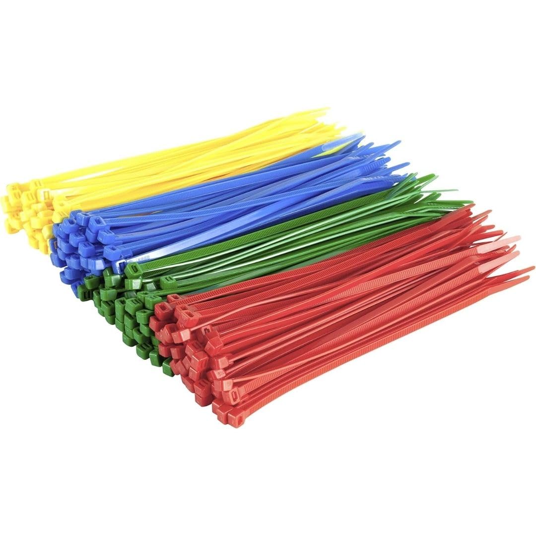 GTSE 8-inch red zip ties for quick, visible cable organization.