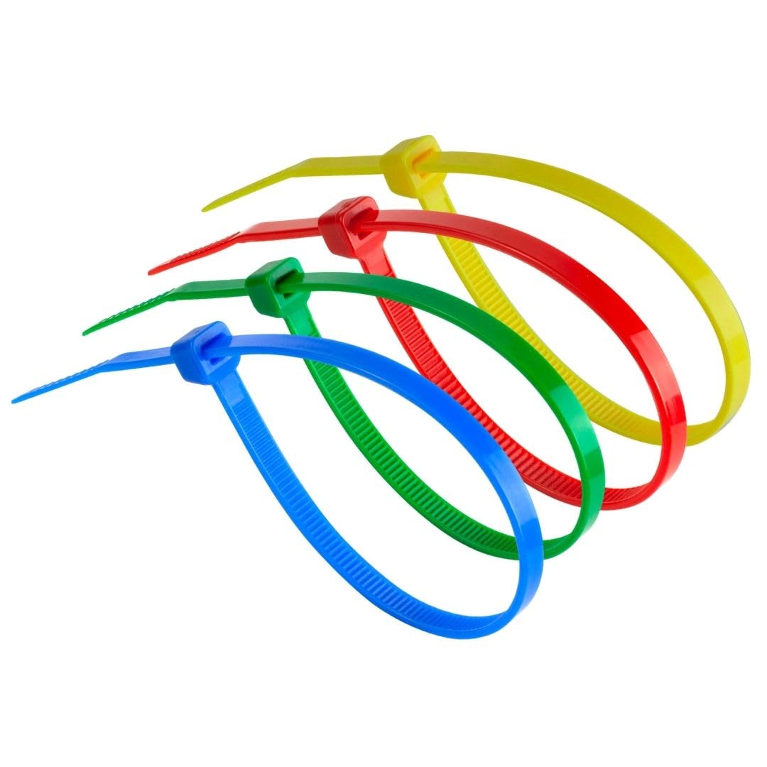 GTSE 8-inch yellow zip ties offer high visibility for quick inspections.