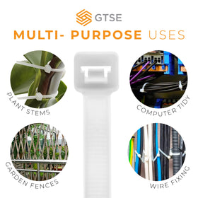GTSE industrial-grade 8-inch zip ties withstand demanding settings.