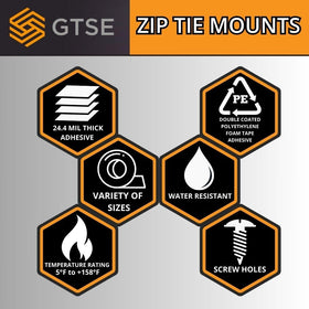 GTSE black mounts blend with equipment while staying discreet.