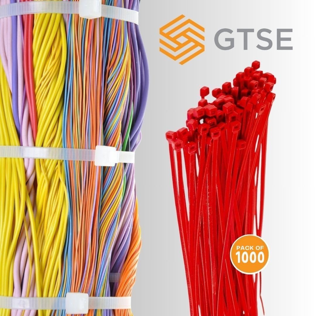 GTSE zip ties bundling cables in server rack for organized wiring and safety