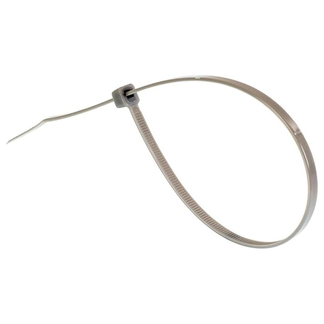 GTSE 12-inch zip tie with silver-gray finish for tidy cable management