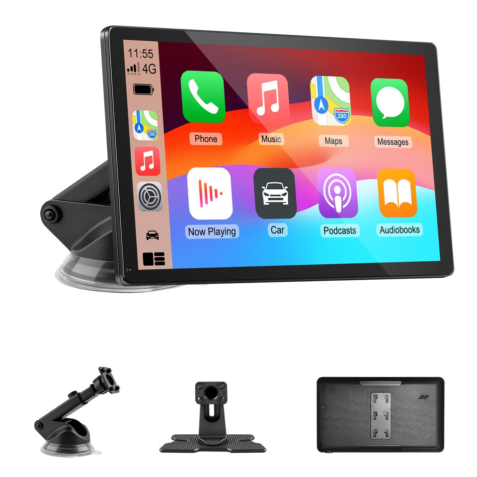 GTVFS 9-inch CarPlay display shows maps and calls clearly for safer driving