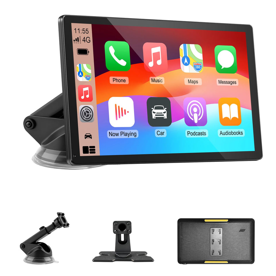 GTVFS 9-inch CarPlay screen display for clearer maps and calls on the road
