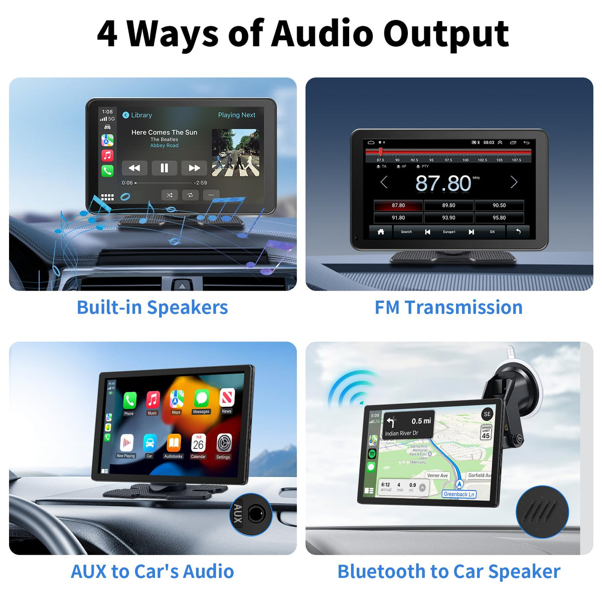 GTVFS built-in speaker and Bluetooth for rich in-car entertainment