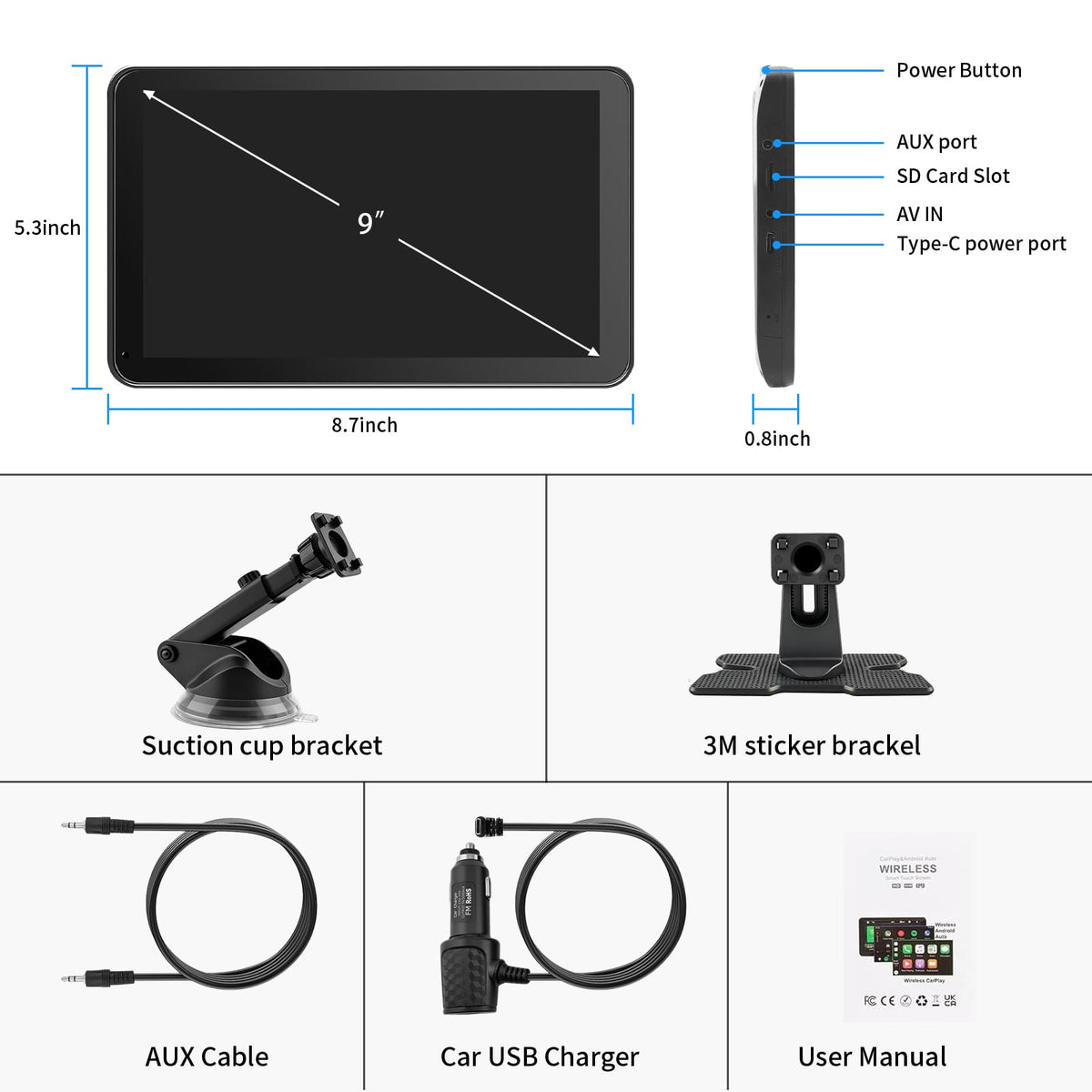 GTVFS secure suction mount for stable, easy installation