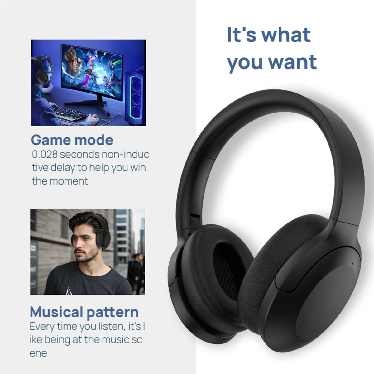 GU-DI long battery life supports all-day listening with ANC