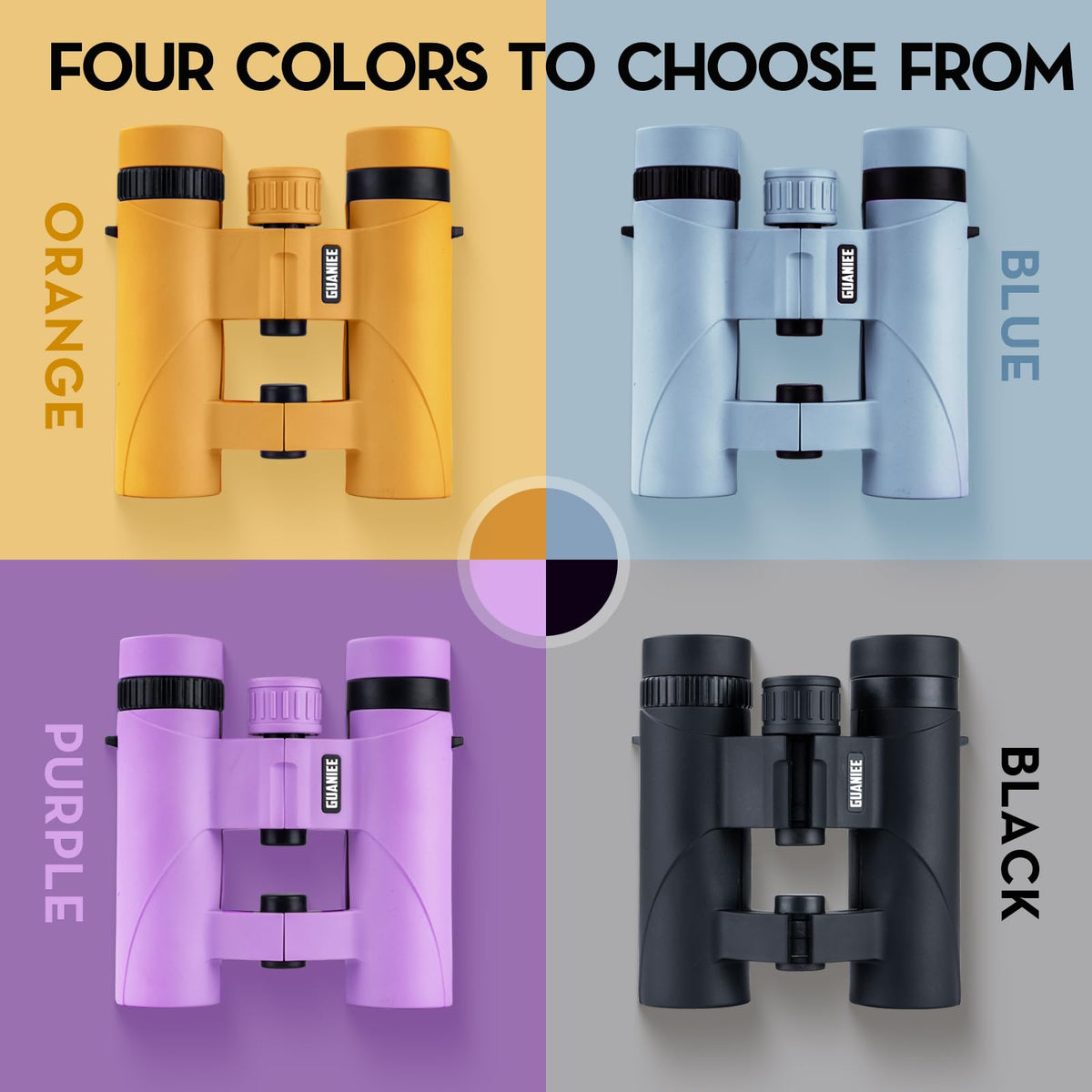 GUANIEE 10x25 Kids Binoculars 10x magnification reveals distant details clearly