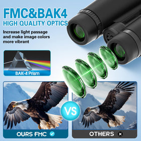 GUANIEE binoculars durable rubber-armored body provides a secure grip in rugged outdoor conditions.