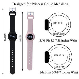GudCoaks M/L size wristbands on wrist, adjustable fit for adults and kids.