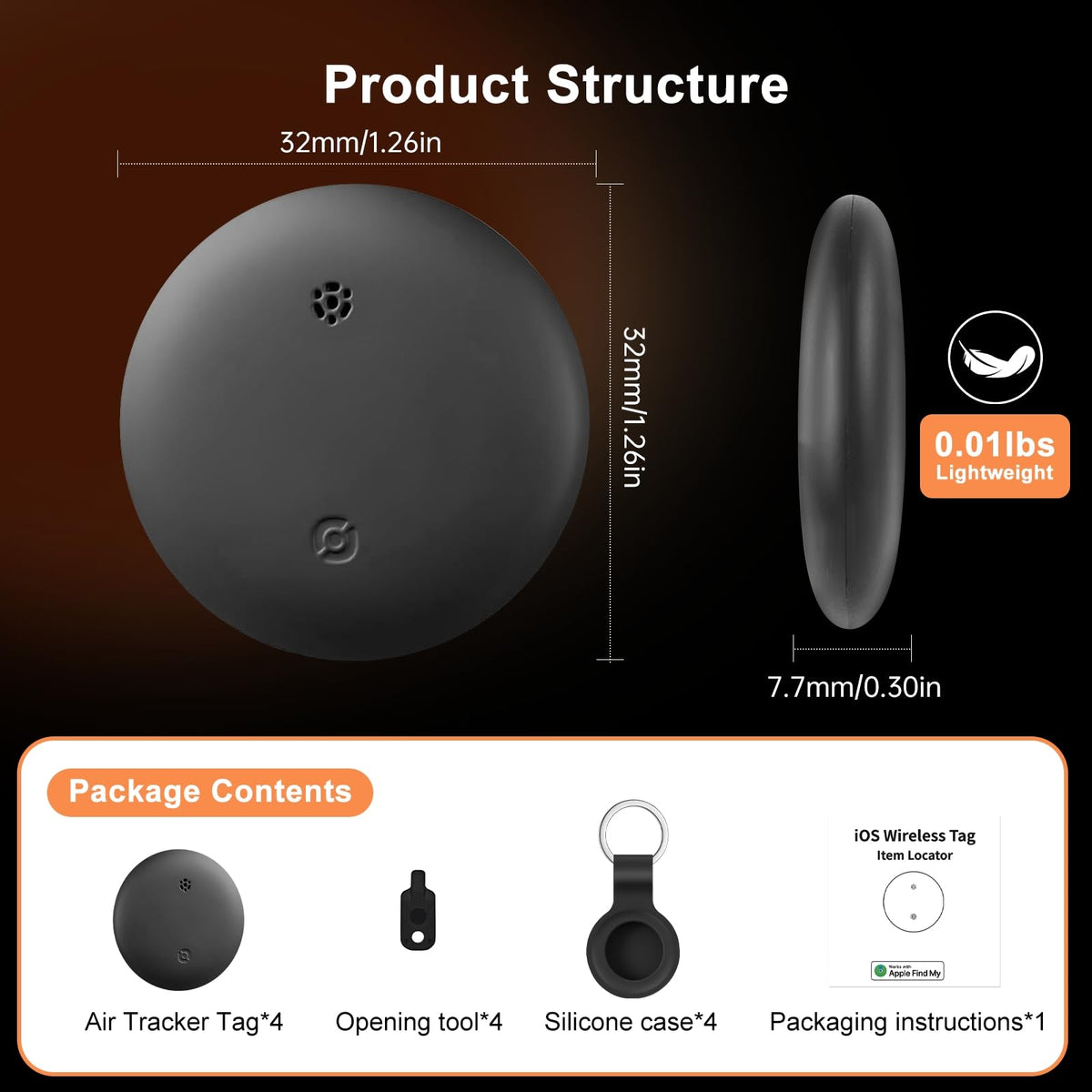Gudluky Air Tracker Tag ideal as a keychain or luggage tracker.