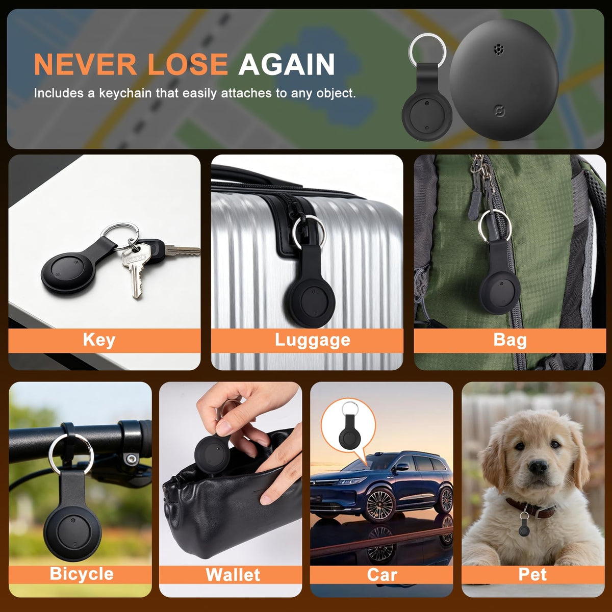 Gudluky Air Tracker Tag Lost Mode aids faster item recovery.