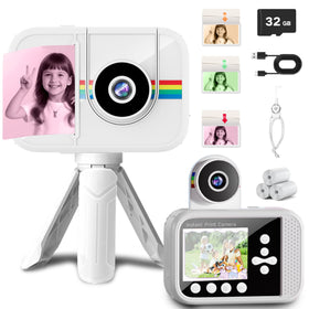 GUEDIEO front view showing buttons and white durable shell, lasting play
