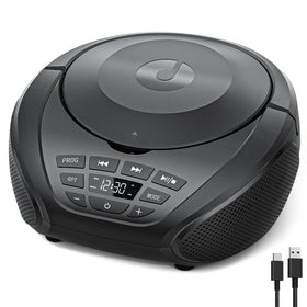 Gueray boombox front view with speakers and display for clear playback