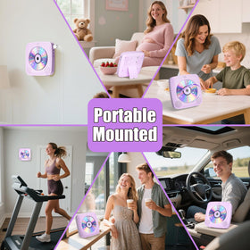 Gueray CD Player Bluetooth transmitter view highlights wireless listening.