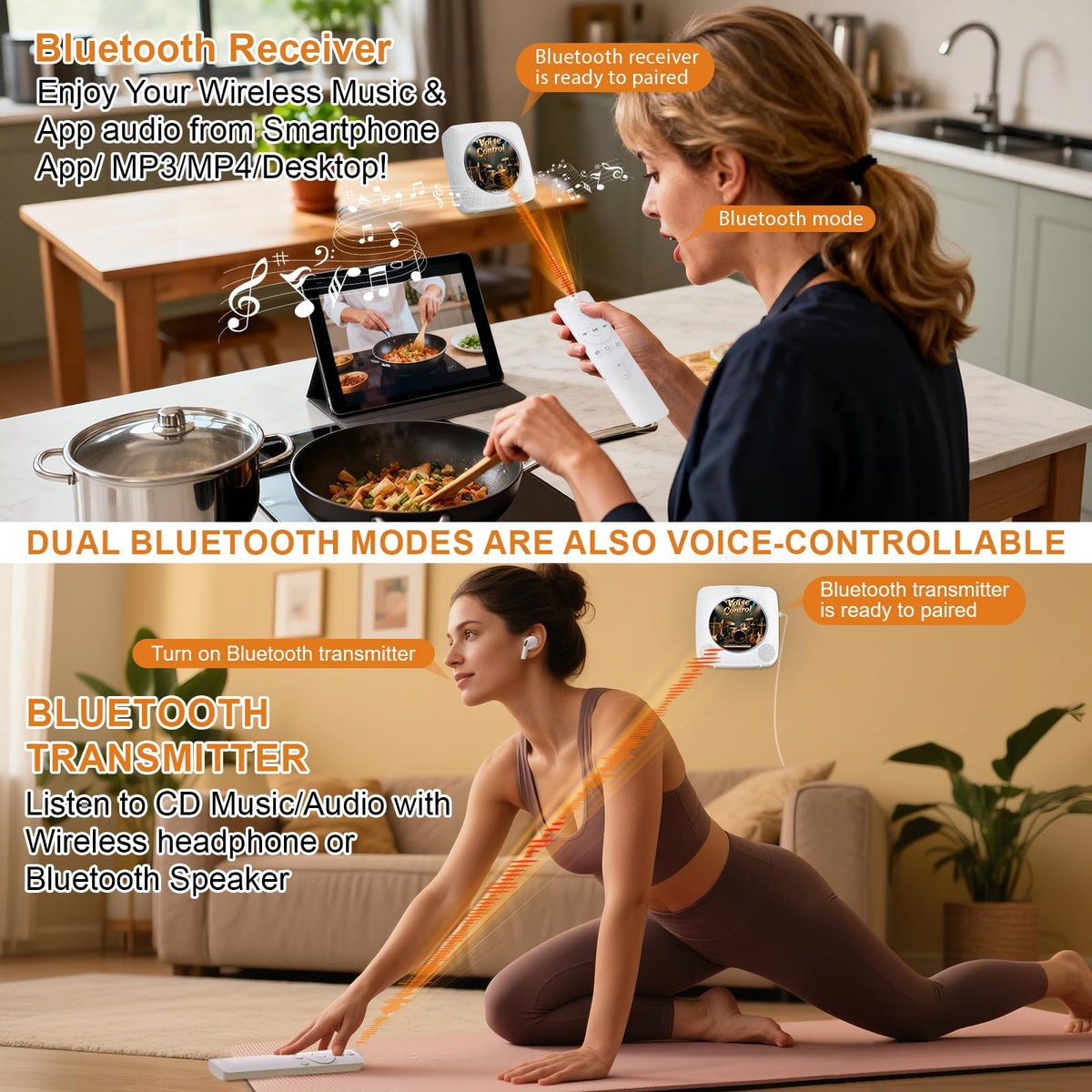 Gueray dual speakers delivering rich stereo sound for shared listening.