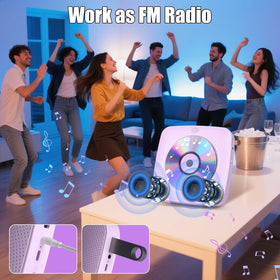 Gueray CD Player FM radio feature covers 76-108 MHz.