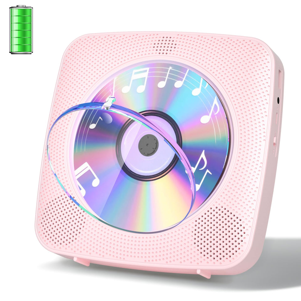 Gueray CD player wall-mount design saves space and enhances room layout.