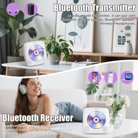 Gueray CD Player wall-mount option to save space in any room.