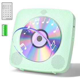 Gueray CD player wall-mount setup showing space-saving design for home listening