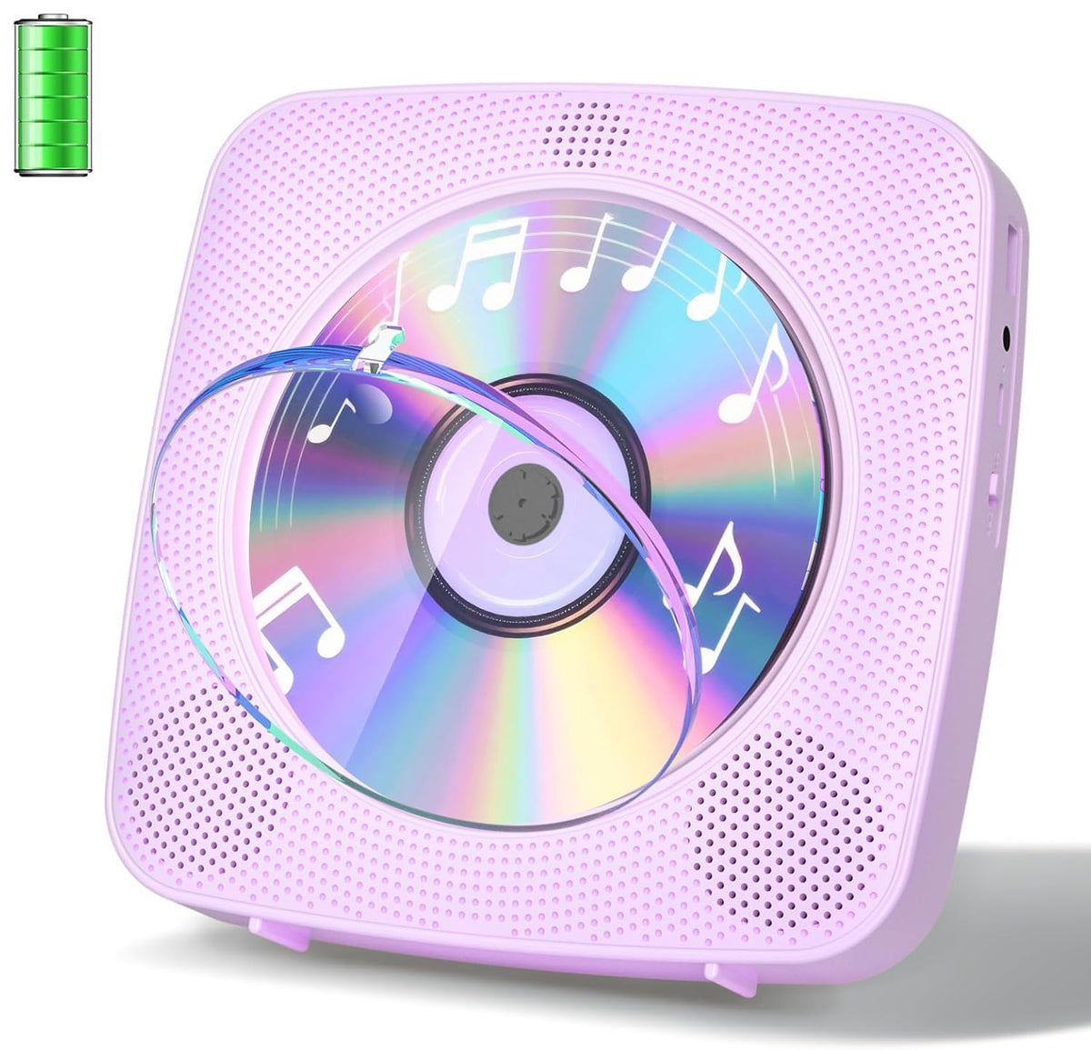 Gueray CD Player wall-mountable front view shows space-saving design.