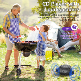 Gueray CD tray open revealing disc compartment for straightforward loading