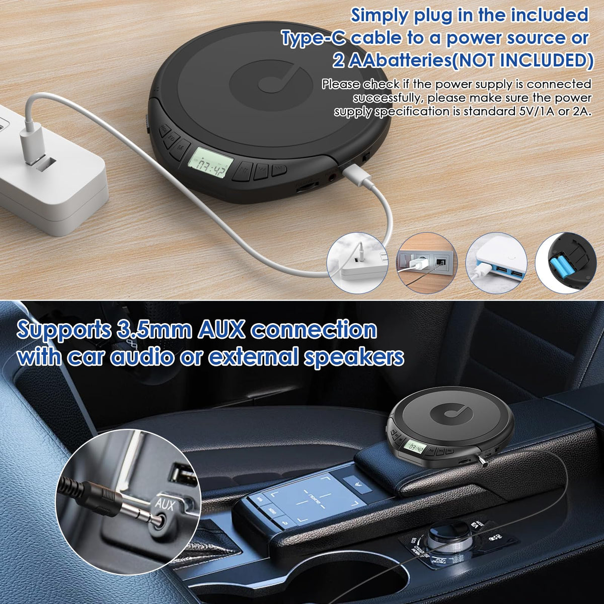 Gueray Dsicman held in hand to show compact scale and easy portability