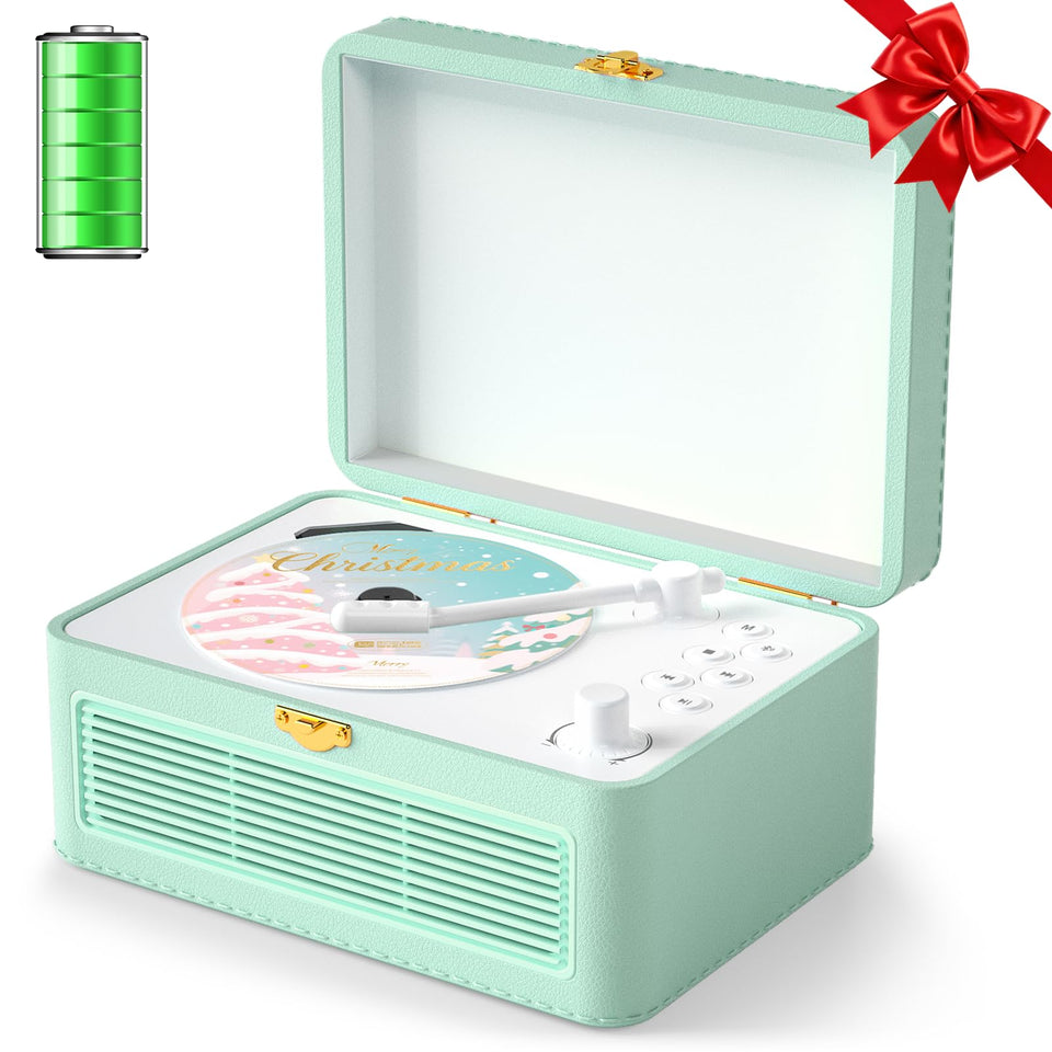 Gueray front view showing retro design and clear controls, perfect for home audio