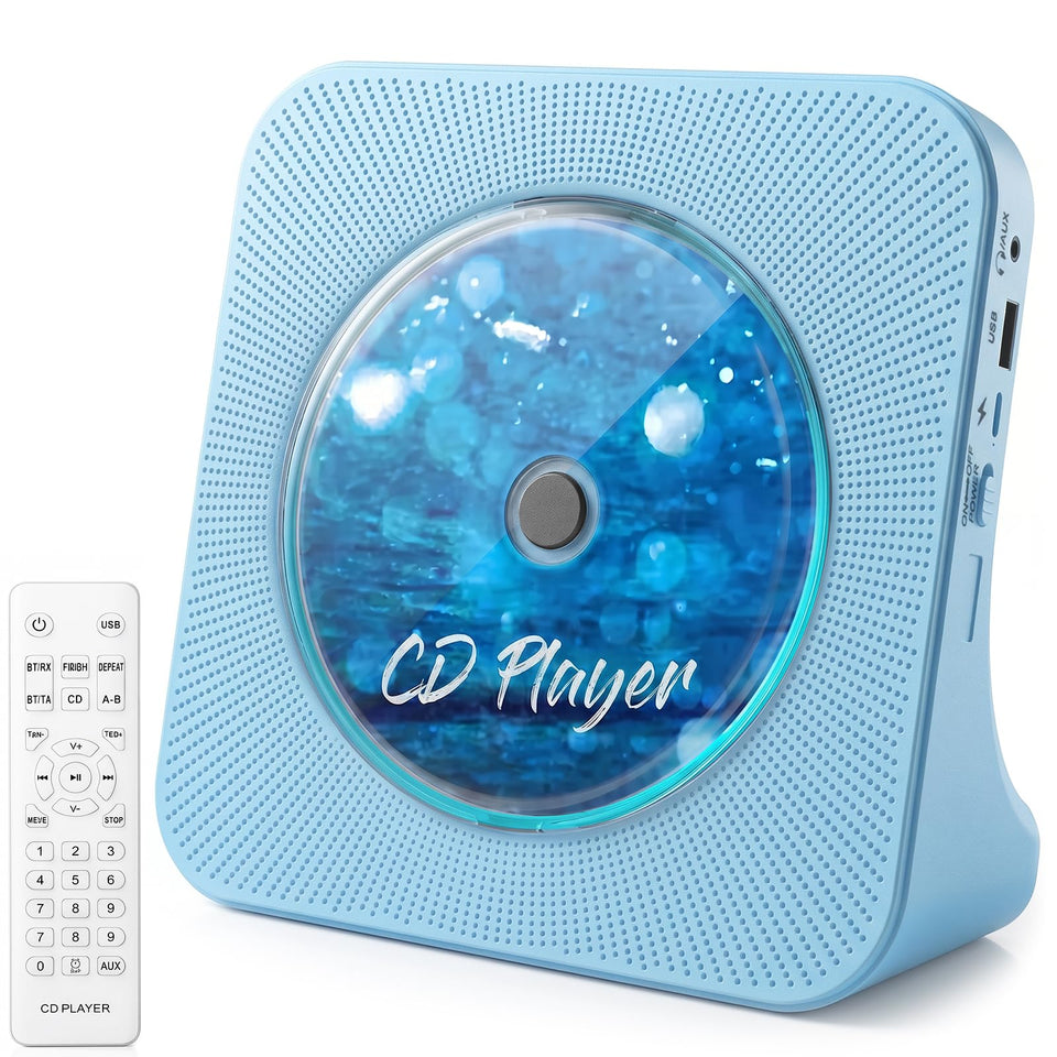 gueray front panel in blue showing controls and speakers, clear layout for easy use