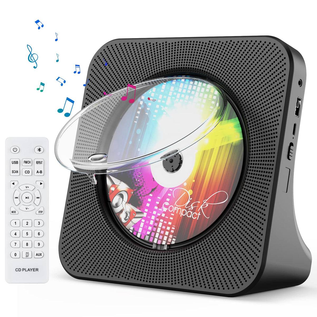 Gueray front view showing compact CD player and upright design for small spaces