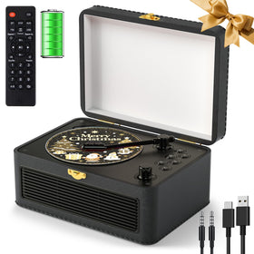 Gueray front view retro CD player showing vintage design and speakers for stylish room sound