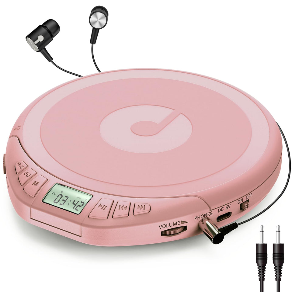 Gueray front view showing compact player and controls for easy portability
