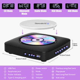 Gueray gift-ready CD player for music lovers