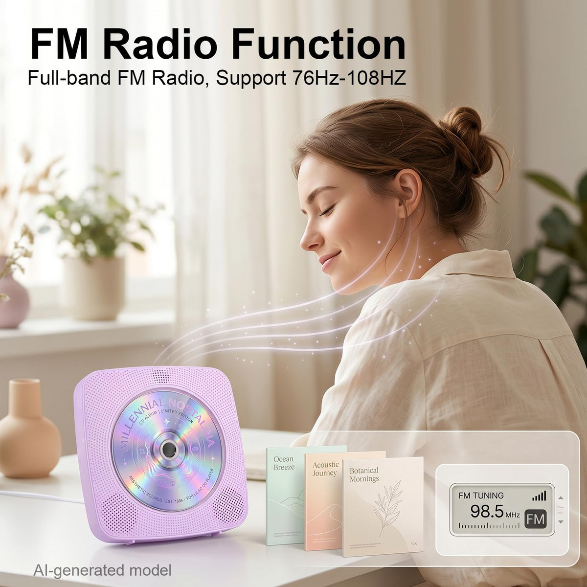 Gueray in use with Bluetooth headphones showing wireless private listening