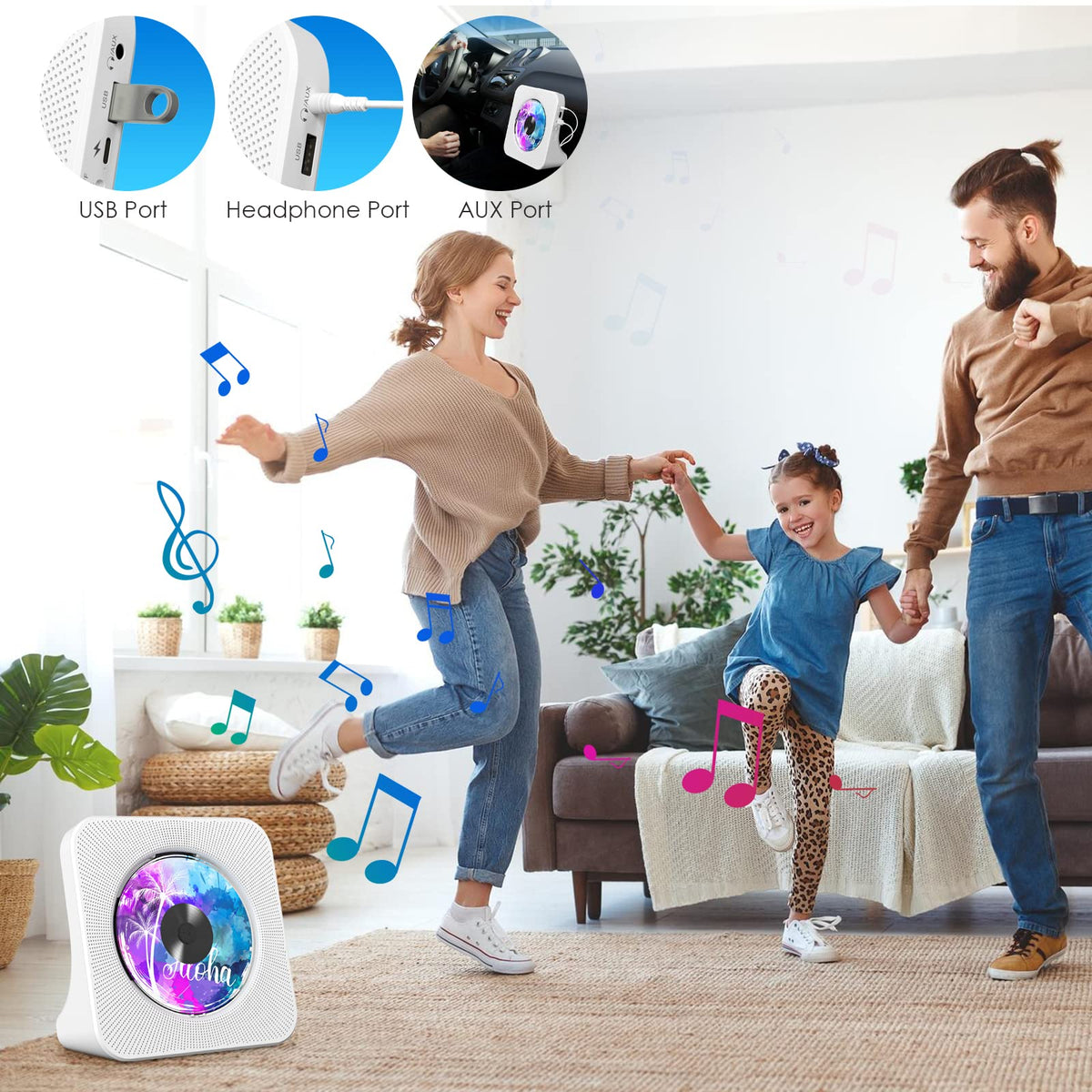 Gueray lifestyle bedroom setup demonstrating compact audio enjoyment