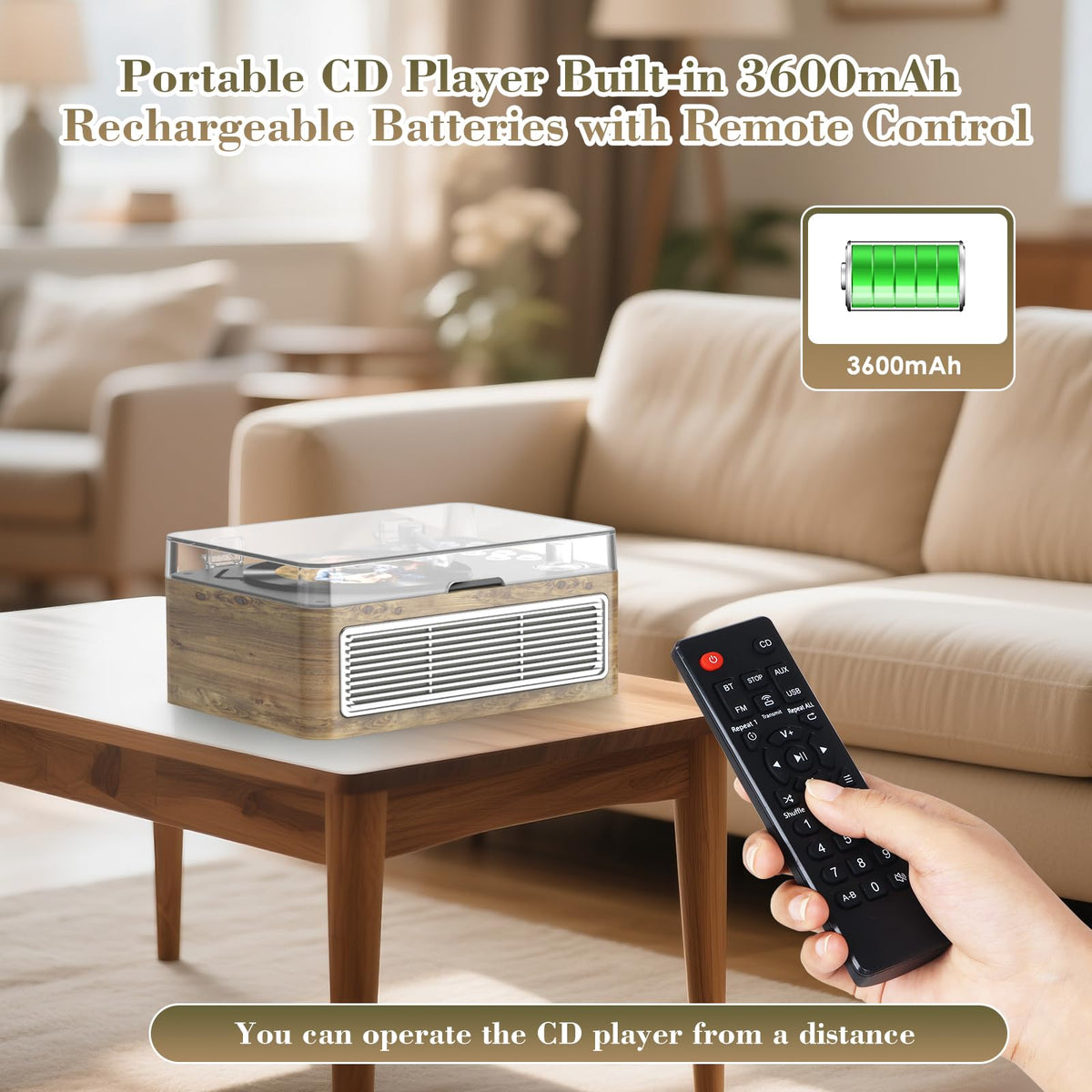 Gueray remote and included cables laid out, convenient control and setup