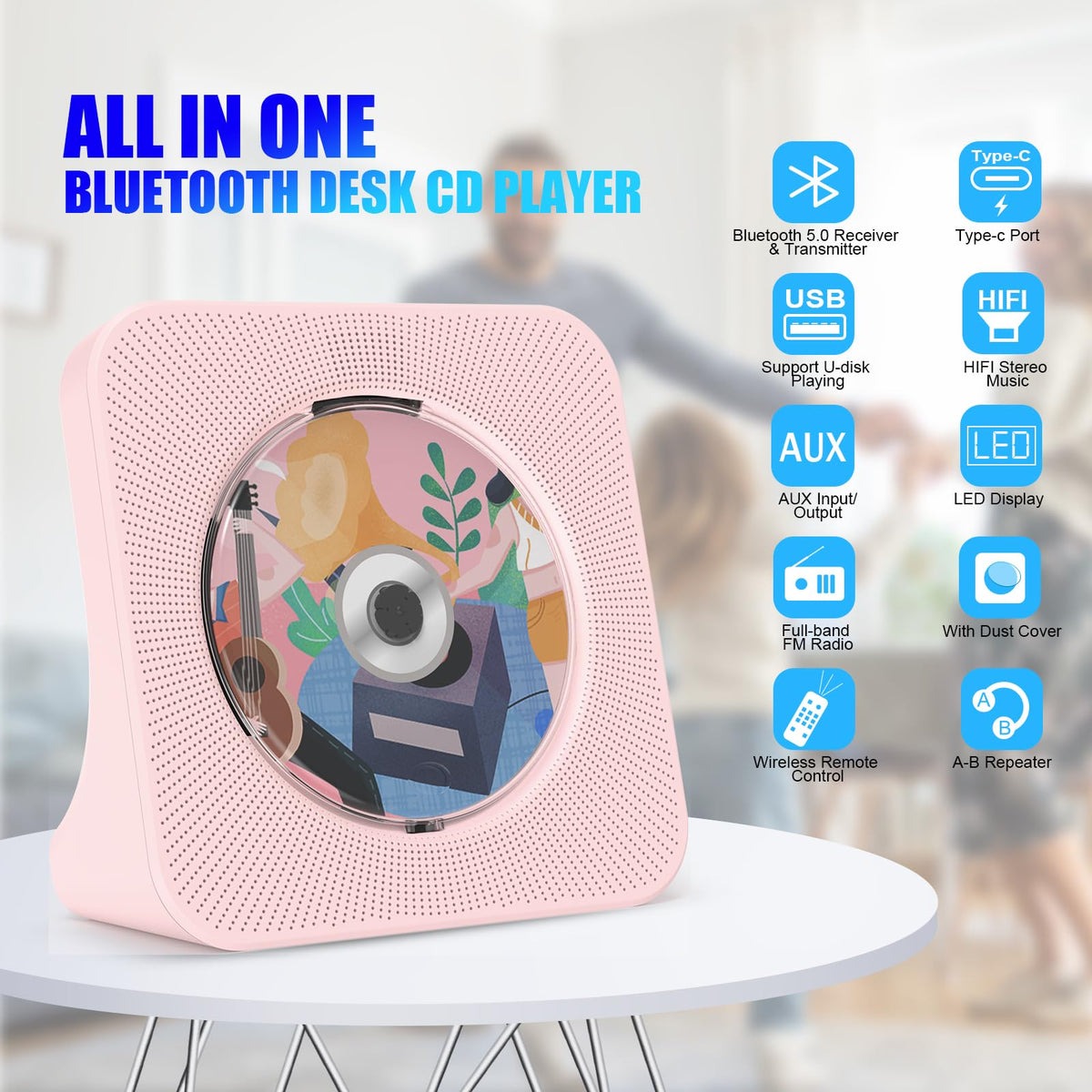 Gueray remote control beside LCD display enabling easy wireless operation