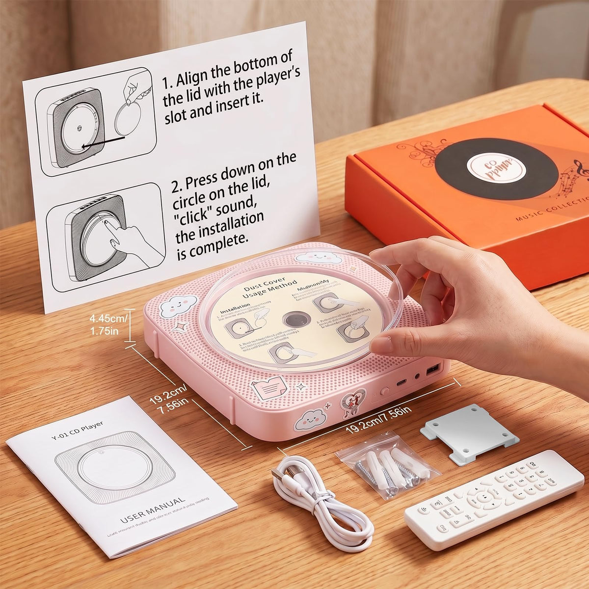 Gueray next to smartphone to show scale and portable design for travel and rooms