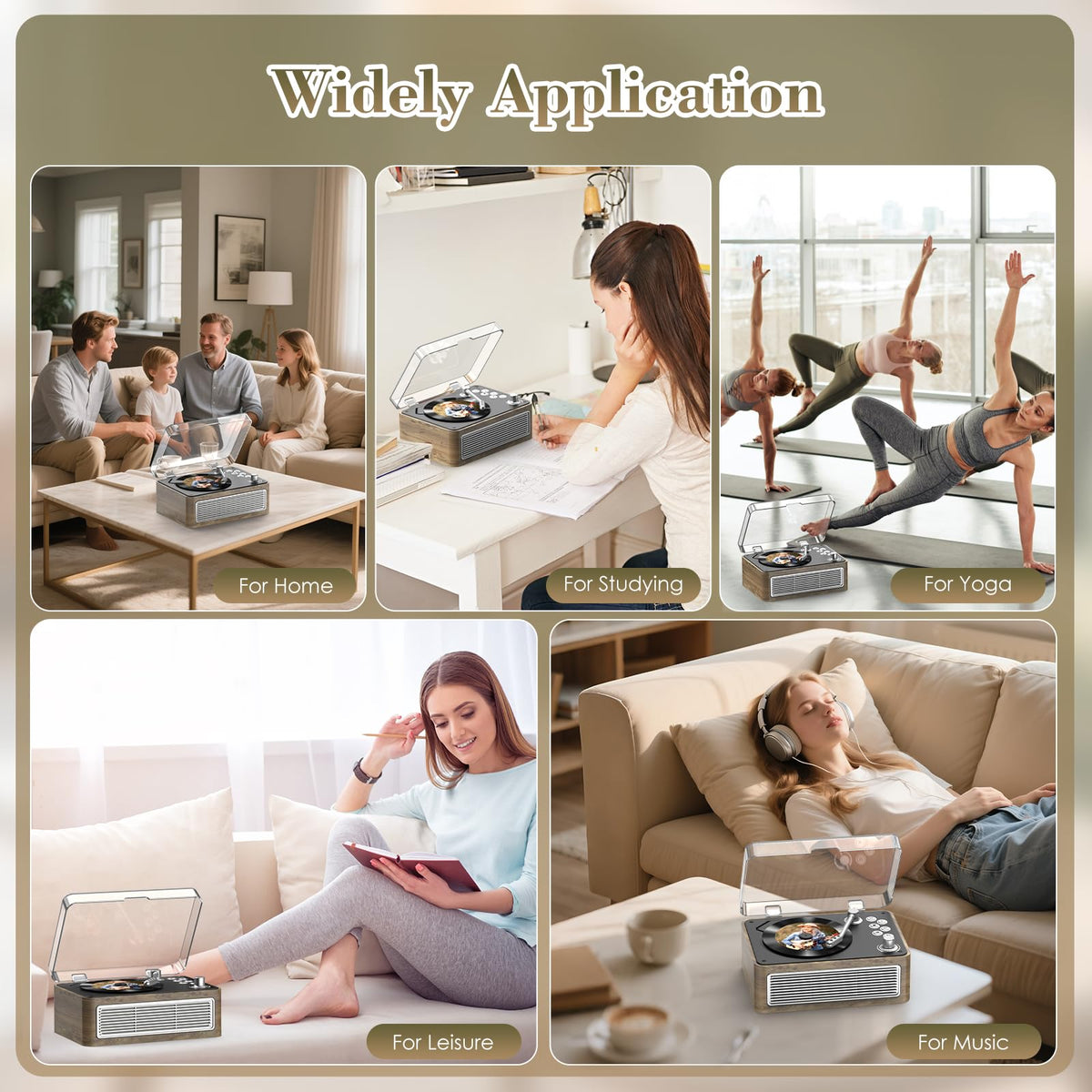 Gueray next to a book to show compact size, easy room placement