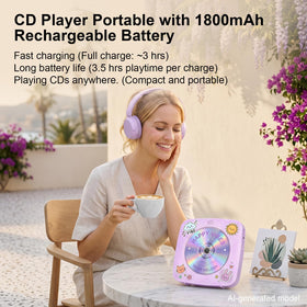 Gueray top CD tray open illustrating quick disc loading and easy use