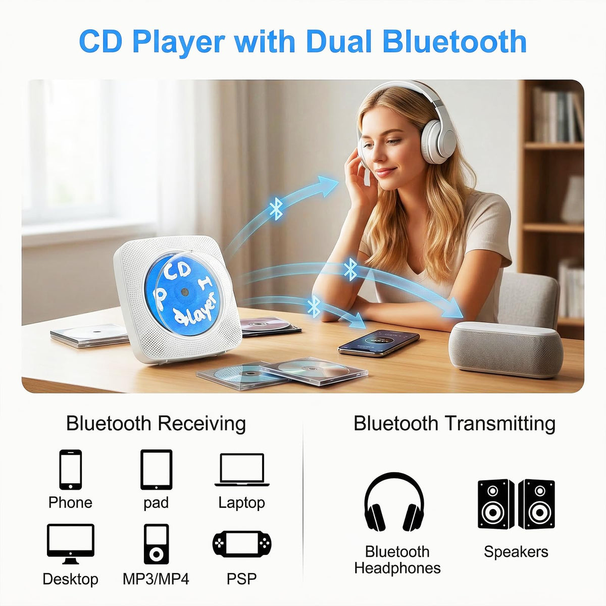 Gueray removable dust cover close-up protecting discs from dust
