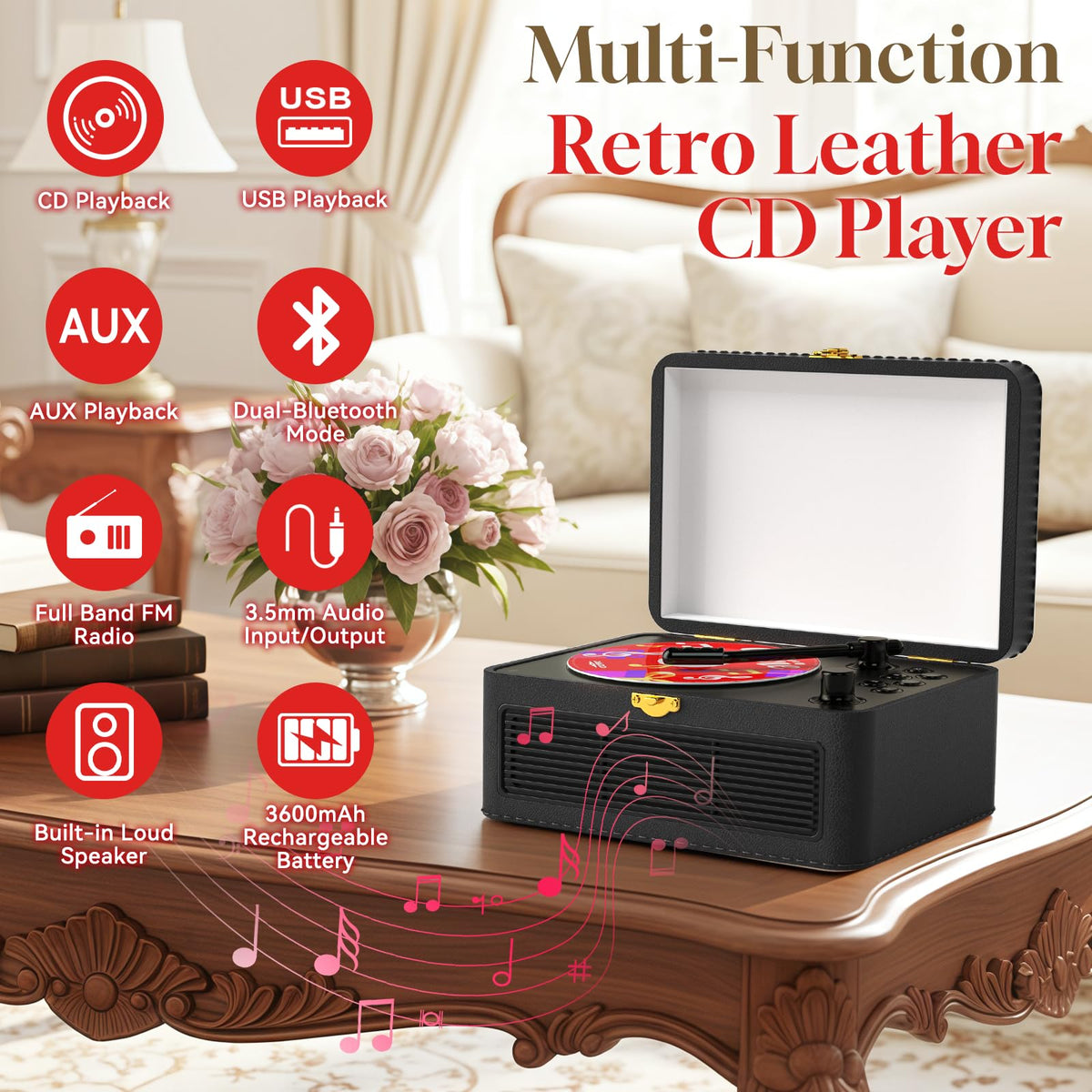 Gueray top control panel close-up with buttons and Bluetooth indicators for easy operation